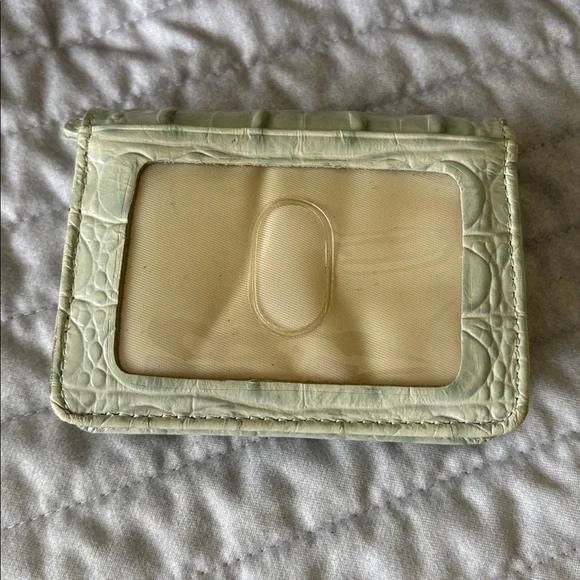 Brahmin Light Green Crocodile Embossed Card Holder - Picture 2 of 5